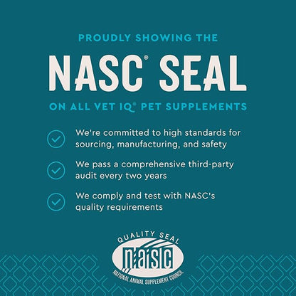 VetIQ Multivitamin Supplement for Dogs, Supports Active Brain Function, Immune System, and Digestive System, Hickory Smoke Flavored Dog Multivitamin, Made in The USA, 60 Count