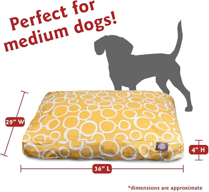 Majestic Pet Fusion Yellow Medium Rectangle Pet Bed