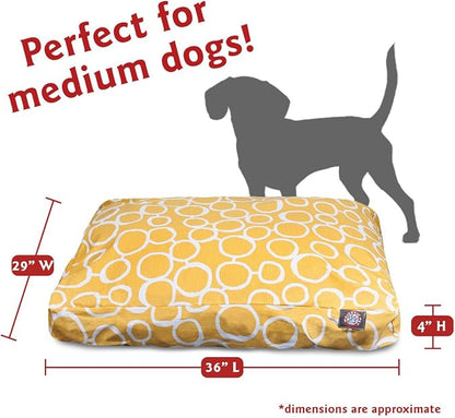 Majestic Pet Fusion Yellow Medium Rectangle Pet Bed