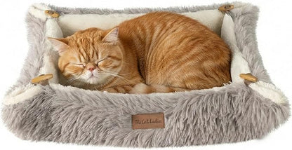 The Cat Ladies Self Warming Heated Cat Bed Mat - Heated Outdoor Kitten Bed Mat - Non Electric Heating Pad - for Indoor and Outdoor Cats - Reversible Comfortable Design – Coffee Brown