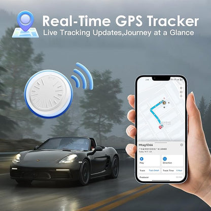 GPS Tracker for Vehicles - Car Tracker Device Hidden for Vehicles, Real-Time Mini Tracker Device for Vehicles, No Monthly Fee Subscription No SIM Card Required(Available for Android and iOS) (1 Pack)