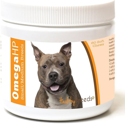 Healthy Breeds American Staffordshire Terrier Omega HP Fatty Acid Skin and Coat Support Soft Chews 60 Count