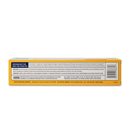 Arm & Hammer Complete Care Enzymatic Puppy Toothpaste, Peanut Butter Flavor, Enzymatic Dog Toothpaste for Puppies, Baking Soda + Calcium Formula, 6.2oz - 48 Pack