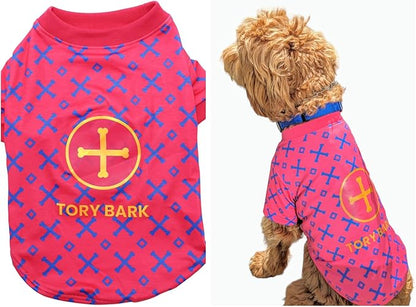 Luxury Designer Dog T Shirt – Cute Puppy Clothes for Small Dogs, Fashion Pet Tee Outfit for French Bulldogs & Chihuahuas, Everything Chic Dog Apparel ToryBark XLarge