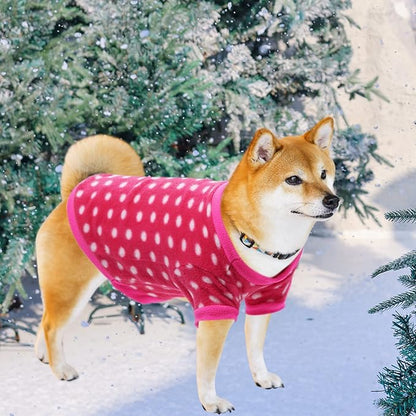 Rbenxia 4 Pieces Dog Fleece Sweaters Puppy Warm Sweater Doggie Sweatshirt Soft Fleece Dog Pajamas Puppy Clothes Winter Dogs Outfits for Small Dogs Cat Pets (Small)