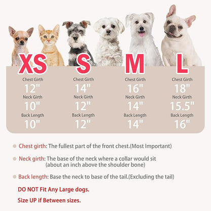 PUPTECK Print Dog Spring Dress Pet Costumes Apparel with Cute Bowtie Puppy Clothes Outfit, Heart, L