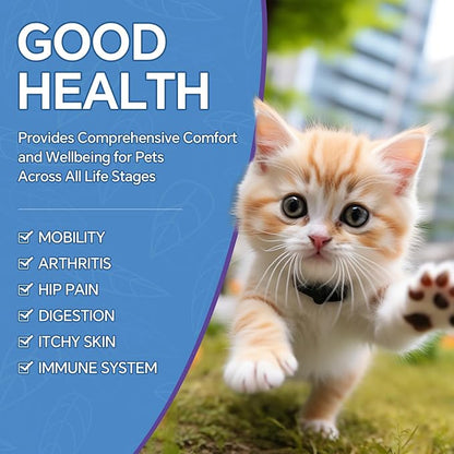 WEALLIN Hemp Oil for Dogs and Cats - Omega-3, 6, 9 Rich Organic Extract - Eases Pet Anxiety, Pain, Skin & Coat Health - Stress Relief, Hip & Joint Support - Calming Treats (4 Pack)