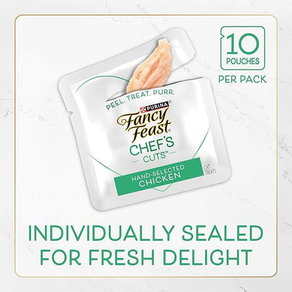 Purina Fancy Feast Natural Cat Treats, Purely Natural Hand-Selected Chicken - (Pack of 5) 10 ct. Pouches