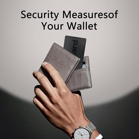 Ultra-Thin Air Tag 0.07in Wallet Tracker (Both iOS and Android) IP68 Bluetooth GPS Tracker for Bags Passport Works with Find My (Apple MFi Certified) & Google Find My Device - 5 Year Battery Life