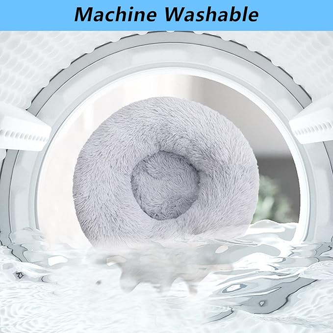 Lumeiy Calming Dog Bed Cat Bed-Machine WashableHigh Bolster, Multiple Sizes S-XXL