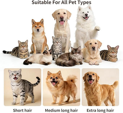 Dog Grooming Kit & Dog Grooming Vacuum with Suction, 6 in 1 Pet Grooming Vacuum for Shedding, Low Noise Dog Hair Vacuum with 1.5L Cup, Electric Dog Clippers for Grooming Thick Hair Cats & Dogs
