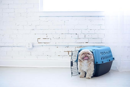 Petmate Fashion Vari Dog Kennel - Portable Crate for Pets 10-20 lbs - Airline-Friendly Pet Carrier - Durable Plastic Shell - For Home and Travel - Made in USA - 24 Inches - Light Blue
