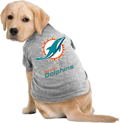 Littlearth NFL Miami Dolphins Pet T-Shirt, Team Color, X-Large
