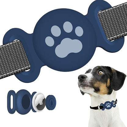 Dog Collar Holder Compatible with Airtag 2/1, 1 Pack Waterproof Full Body Covered Soft Silicone Case for Apple AirTag Gen 2/Gen 1 Dog Collar GPS Pet Tracker