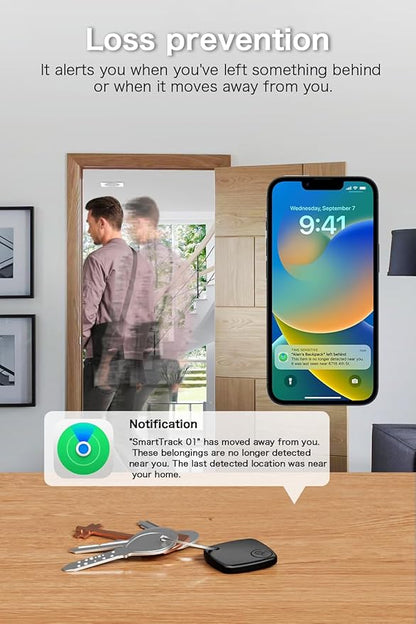 2 Pack Bluetooth Tracker Works with Apple Find My, Key Finder Locator with Sound, Anti-Lost Device for Wallet Keys iPhone, GPS Tracking Device for Kids Pets Luggage