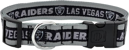 Pets First NFL Raiders Licensed PET COLLAR, Extra Large - Heavy-Duty, Strong, and Durable Dog Collar. Available in 31 Football Teams and 4 Sizes