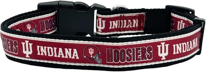 Pets First Collegiate PET Collar OLD VERSION Indiana Hoosiers Dog Collar, Size Small. Best Sports Team Collar for Dogs & Cats. A Shiny & Colorful Dog & Cat Collar Licensed by The NCAA