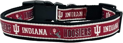 Pets First Collegiate PET Collar OLD VERSION Indiana Hoosiers Dog Collar, Size Small. Best Sports Team Collar for Dogs & Cats. A Shiny & Colorful Dog & Cat Collar Licensed by The NCAA