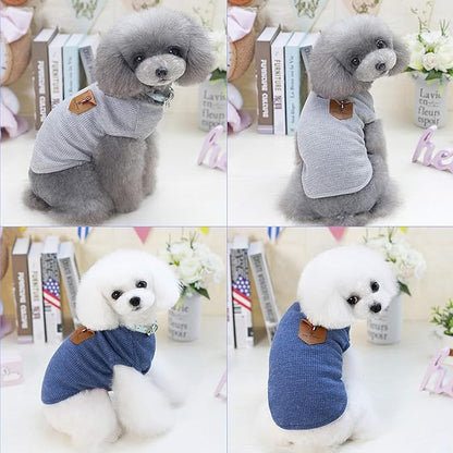 YAODHAOD 100% Cotton Dog Shirt: Soft, Breathable & Stretchy Pet T-Shirts - Minimalist Tank Top Sleeveless Vest for Medium, Small Dogs (2Pack, XL)