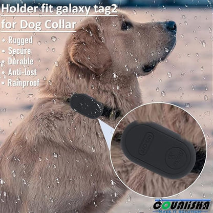 Silicone Holder Compatible for Samsung Galaxy smarttag2 for Dog Collar,Slim Rubber Cover pet Accessories,Secure case for Galaxy tag2 Tracker for cat Belt (2 Pack)