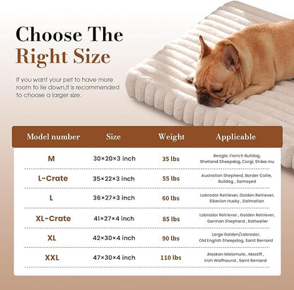 Dog Beds for Large Sized Dog, Orthopedic Pet Bed with Waterproof Lining, Soft Short Plush Surface & Egg Crate Foam, Machine Washable Pet Bed with Removable Cover & Anti Slip Bottom