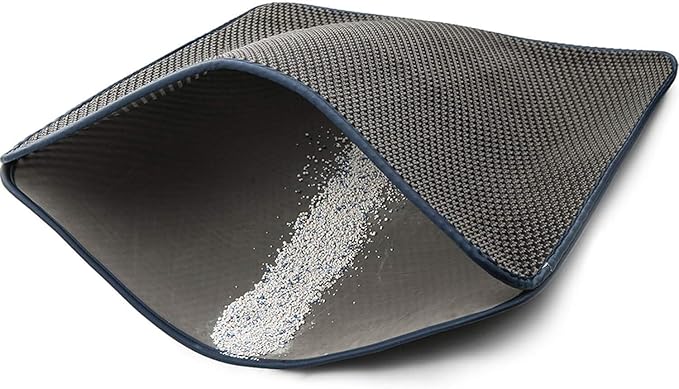 WePet Cat Litter Mat, Kitty Litter Trapping Mat, Honeycomb Double Layer Mats, No Phthalate, Urine Waterproof, Easy Clean, Scatter Control, Catcher Litter Tray Box Rug Carpet