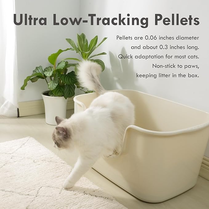Lady N Ultimate Litter Bundle: Pellet Tofu Cat Litter (Unscented 18lb) + Infinity Scoop, Dust-Free, Low Tracking, Odor Control, with Scoop Designed for Tofu Litter
