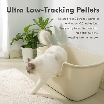 Lady N Ultimate Litter Bundle: Pellet Tofu Cat Litter (Unscented 18lb) + Infinity Scoop, Dust-Free, Low Tracking, Odor Control, with Scoop Designed for Tofu Litter