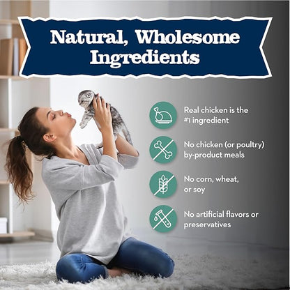 Blue Buffalo Baby Blue Natural Grain-Free Dry Food for Kittens, Healthy Growth Formula with DHA, High-Protein Savory Chicken Recipe, 4.5-lb Bag