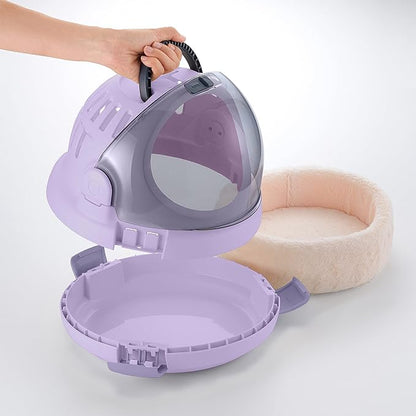 Richell Space Capsule Pet Carrier & Bed, Travel Carrier for Small Dog and cat