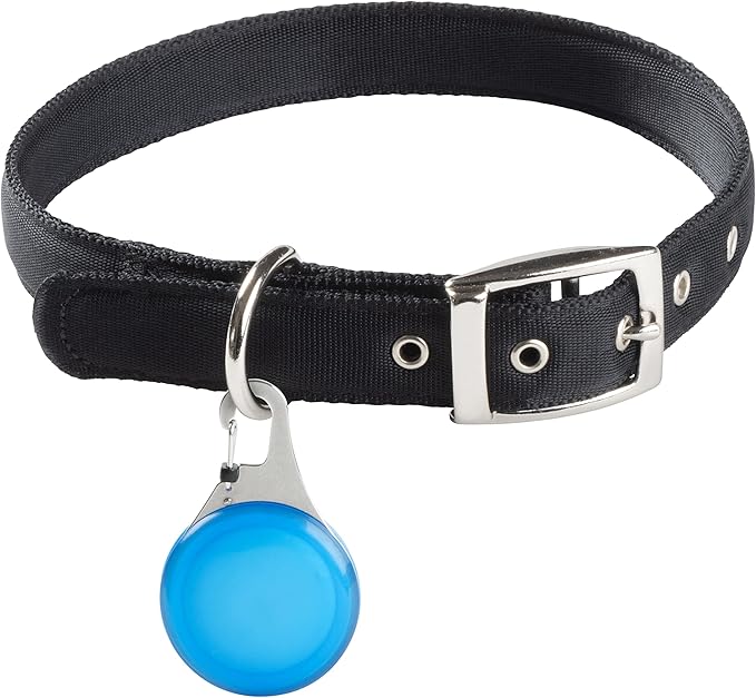 Nite Ize WearAbout Pet Clippable Tracker Holder, Apple AirTag Holder With Locking Carabiner For Pets, Blue