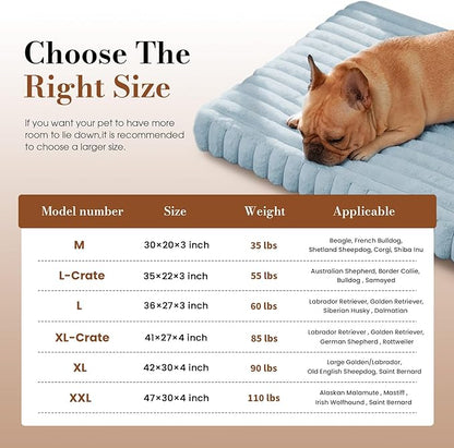 Orthopedic Dog Bed Medium Size Dog, Pet Beds with Waterproof Lining, Soft Short Plush Surface & Egg Crate Foam, Machine Washable Pet Mat with Removable Cover & Anti Slip Bottom