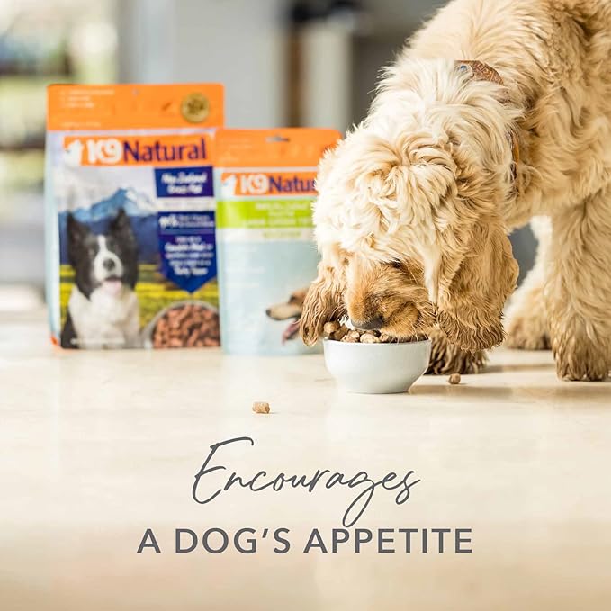 K9 Naturals Freeze Dried Dog Food Topper with Verified Ingredients, Organ Meat Blend for Digestive Support, Human-Grade Freeze Dried Puppy Food & Dog Topping, Lamb Green Tripe, 1.5lbs