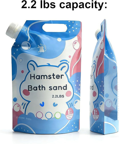 Meow&Woof Hamster Sand, 2.2LBS Chinchilla Dust Bath, 100% Natural Sands for Hamster Bath, No Dust Potty Litter Sand for Chinchillas Gerbil Syrian Mice, Small Animals Supplies (Flower Smell)