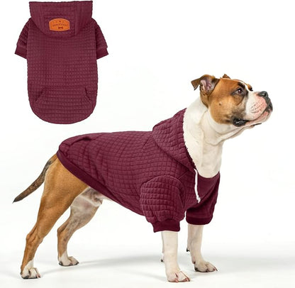 BEAUTYZOO Dog Sweaters for Extra Large Dogs Girl Boy, XXXL Dog Hoodie with Pocket & Leash Hole, Soft Warm Waffle-Like Laminated Cotton Pet Clothes for Cold Weather, Doberman Great Dane Sweatshirt, 3XL