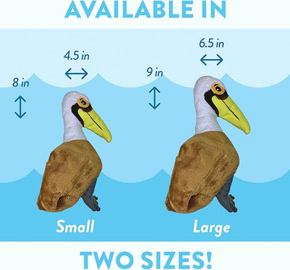 Spunky Pup Clean Earth Plush Pelican | Made from 100% Recycled Water Bottles | Small
