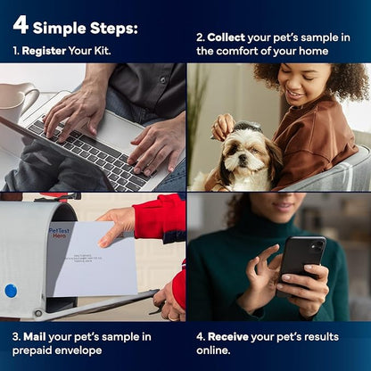 Better Life Science Pet Food & Environmental Sensitivity Hair Sample Testing Kit – Over 460 Items Tested – at-Home Non-Invasive Collection for Dogs & Cats – Informational Report for Pet Owners