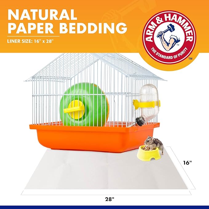 Arm & Hammer for Pets Super Absorbent Cage Liners for Guinea Pigs,Hamsters,Rabbits & All Small Animals | Best Cage Liners-for Small Animals,Small-Animal Pet Products,7 Count (Pack of 2)