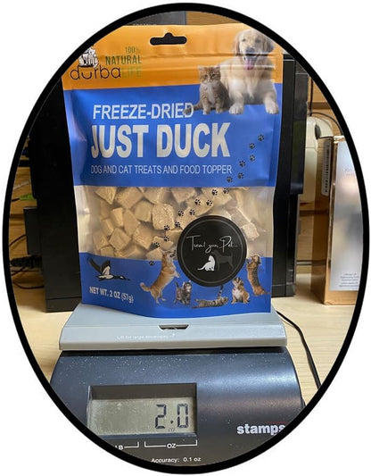 Freeze Dried Raw Duck Bites - Dog & Cat Treats Food Topper, High Protein, Single-Ingredient Composition, Ideal for Picky Eaters & Pets with Allergies (2.0 oz, Just Duck)
