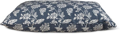 Fringe Studio INDIENNE Coastal Blue 36" W x 27" D Large Pillow Pet Bed, 100% Cotton Canvas Reversible Cover, Machine Washable, PetShop Collection (225021)