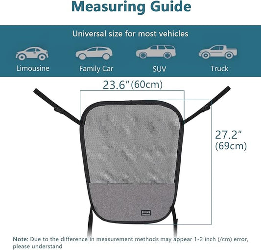 Petsfit Dog Car Barrier Vehicle Pet Barrier Backseat Mesh Dog Car Divider Net with Adjusting Rope and Hook Suitable for SUV Pickup and Small Cars
