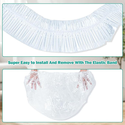 Trash Bags Compatible with Popur X5 Litter Box - with Elastic Band, Thickened Design for Popur X5 Self-Cleaning Cat Litter Box/Home Trash Bags (50 Pcs)
