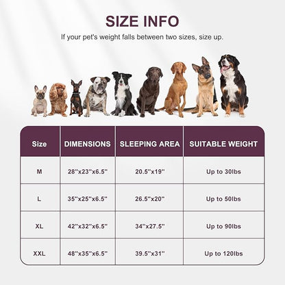 FURTIME Orthopedic Dog Beds for Large Dogs, Washable Dog Couch with Ultra Comfy Supportive Foam, High-Density Egg Crate Foam with Removable Cover, Pet Sofa Bed Waterproof, Nonskid Bottom