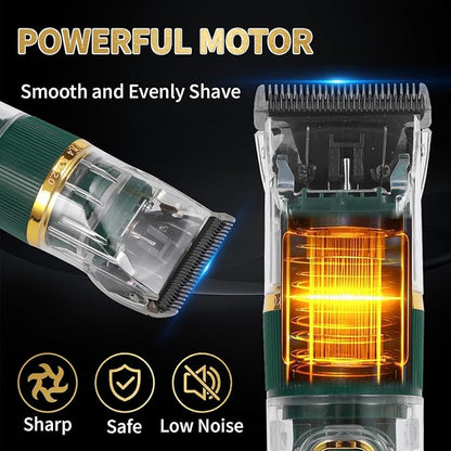 Pet Dog Grooming Kit Low Noise - Rechargeable Cordless Dog Clippers, IPX7 Waterproof Clippers with 4 Guide Combs & Stainless Steel Blade for Cats/Dogs/Small Animals