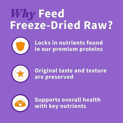 Halo Freeze Dried Raw Dog Food, Beef Recipe, 100% Protein Source, Real Meat for Natural Energy, Meal Bites, 14 Oz Bag