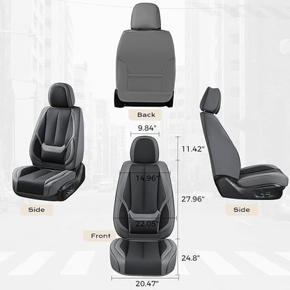 Coverado Seat Covers, Car Seat Covers Front Seats, Car Seat Cover, Car Seat Protector Waterproof, Car Seat Cushion Nappa Leather, Seat Covers Carseat Cover Universal Fit for Most Cars