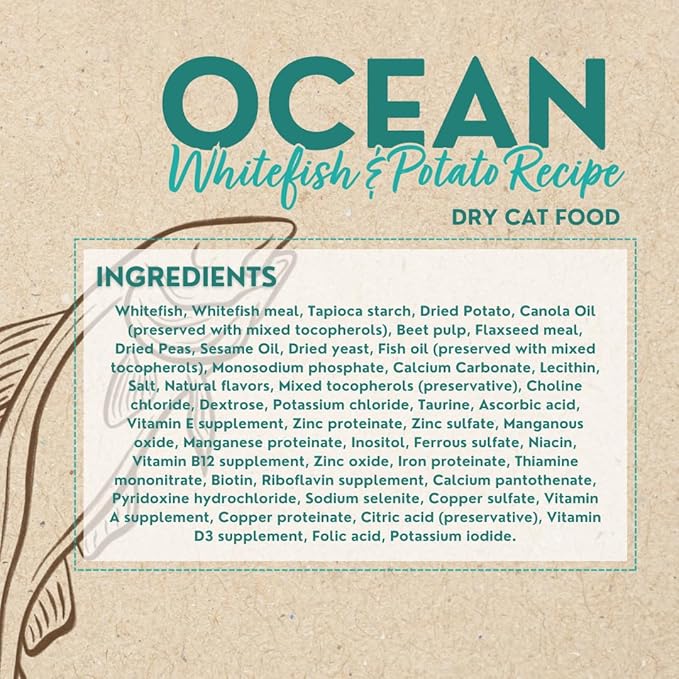 Tender & True Ocean Whitefish & Potato Recipe Cat Food, 3 lb