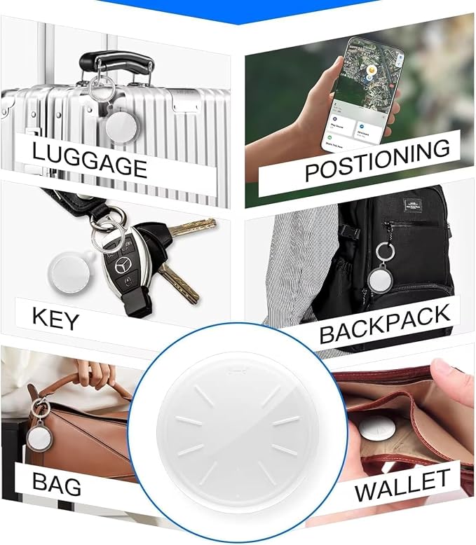 Car GPS Tracking Device for Vehicles,Cars etc,2PCS Real Time Mini Hidden Car GPS Tracker for Vehicles with Waterproof Case, Vehicles Tracker Works with Find My (iOS Only), No Monthly Fee
