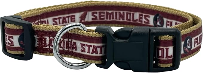 Pets First Collegiate Pet Accessories, Dog Collar, Florida State Seminoles, Small