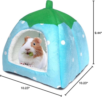 Guinea Pig Hideout Bed Dwarf Rabbit House Cave Accessories Cozy Hide-Out for Little Bunny Hedgehog Ferret Chinchilla&Other Small Animals